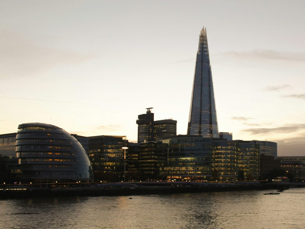 The Shard with a tall building